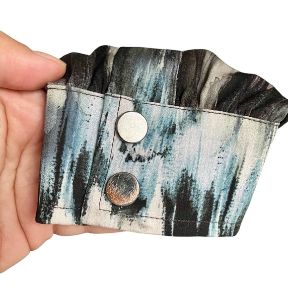 Haute Hippie Feather Print Lace Up Mini Dress 4 Boho Silky Designer Night Out - Picture 7 of 16